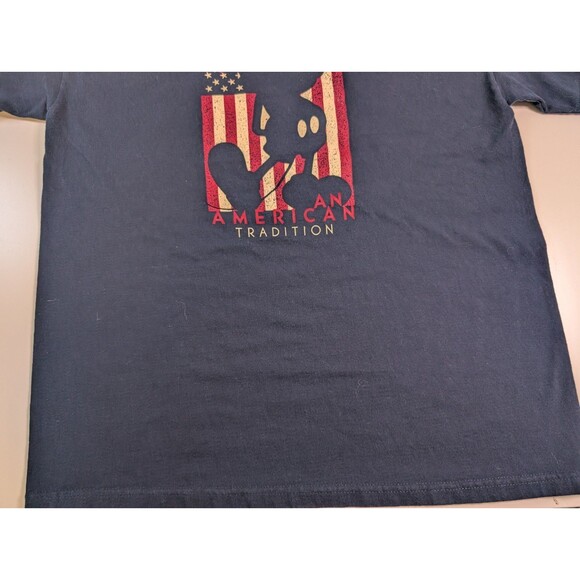 VTG Walt Disney World An American Tradition Mickey Mouse Shirt Size L Dark Blue - Picture 3 of 7